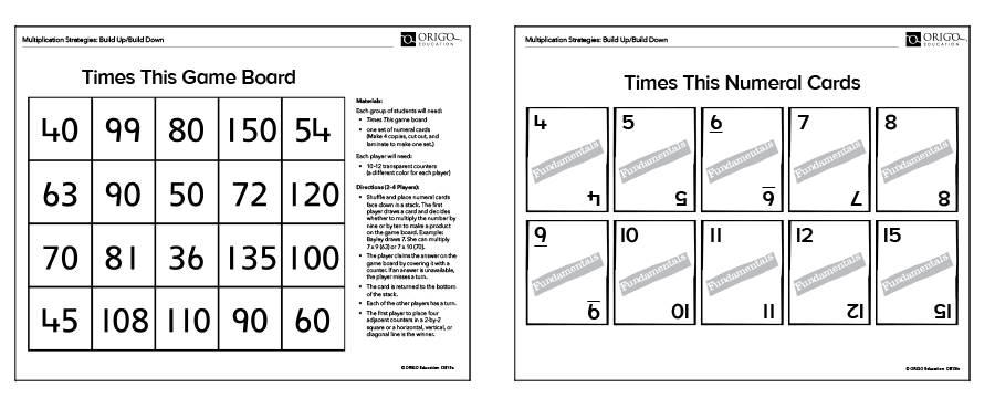 multiplication game - Times This Game Board